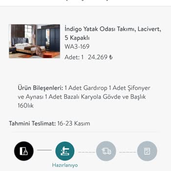 Vivense İndigo Yatak Odası