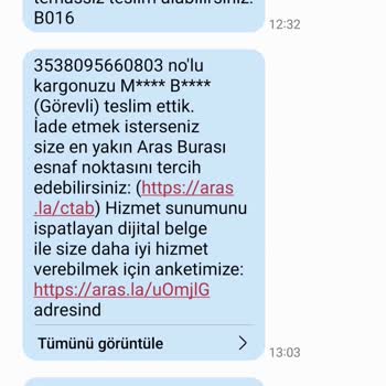 Aras Kargo Kargom Bilmediğim Bir Şahsa Teslim Edildi Şu An Kayıp!