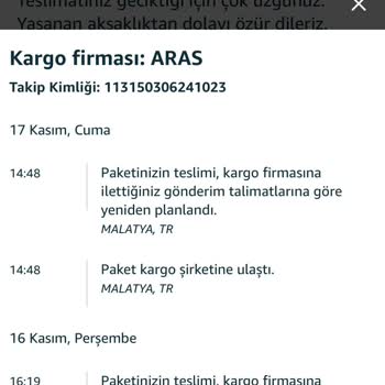 Aras Kargo Teslimat Karışıklığı Sorunu