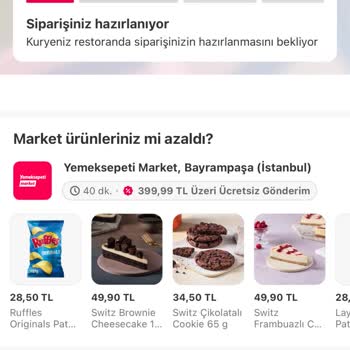 Yemeksepeti Sipariş Sorunu