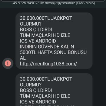 Meritking İzinsiz SMS Atılması
