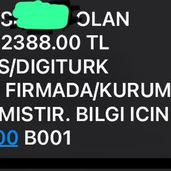Yanıltarak Digiturk Üyeliği Yaptırıldı 0850 Li Numara