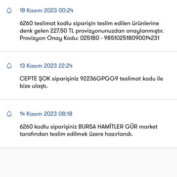 Şok Marketler Teslim Edilmeyen Sipariş