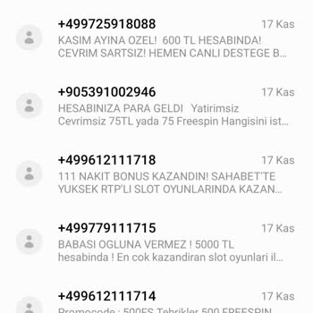 Vodafone Bahis Sitelerinden Durmadan Gelen Mesajlar