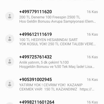 Vodafone Bahis Sitelerinden Durmadan Gelen Mesajlar