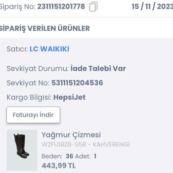 LCW Yanlış Ürün