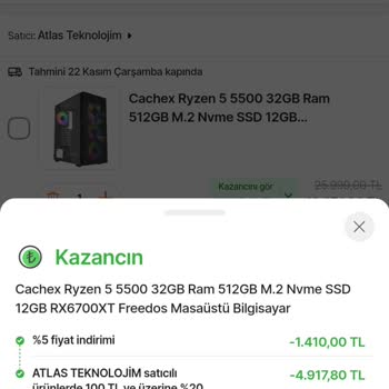 Hepsiburada Sepet İndirimini Yansıtmıyor