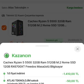 Hepsiburada Sepet İndirimini Yansıtmıyor