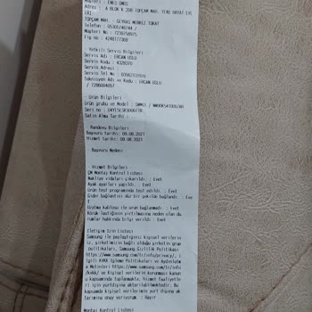 Samsung Ürün Garanti Uyuşmazlığı