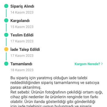Dolap Uygulaması İade Edememe Problemi