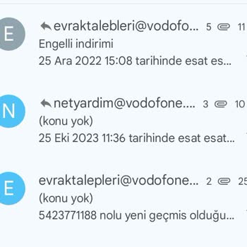 Vodafone Taahhütname Tarife Değişikliği