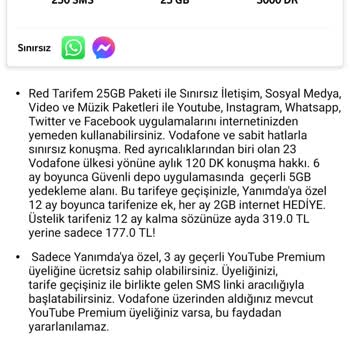 Vodafone Tarife Değişikliği Hatası