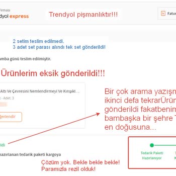 Trendyol Express, Trendyol  Ve Ortakları Mağduriyet Üzerine Mağduriyet Yaşattı Şoktayım!