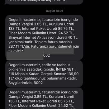 Millenicom İnternet Servis Sağlayıcısının Fatura Ücretindeki Ani Artış
