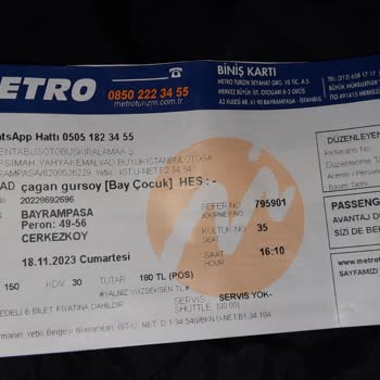 Metro Turizmin Bir Çalışanı