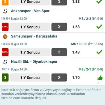 Nesine. Com Kazanç Eksik