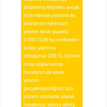 Sekabet Paramın İadesini İstiyorum.