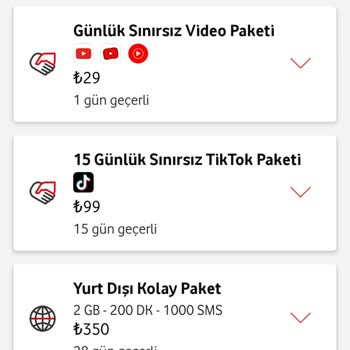 Vodafone Yurt Dışı İnternet Yüklemiyor
