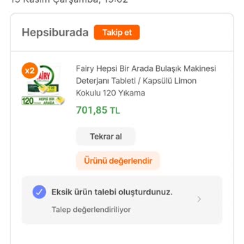 Hepsiburada Yanlış Gönderim