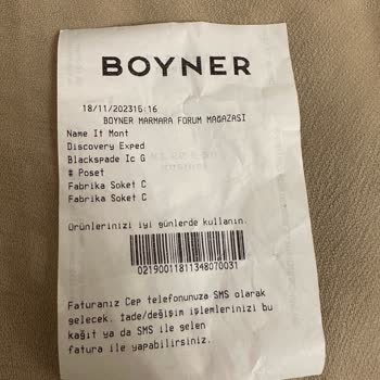 Boyner Fatura SMS Bilgilendirmesinin Gelmemesi