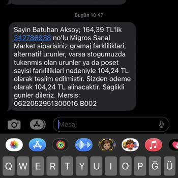 Migros'un Ürünleri Getirmemesi