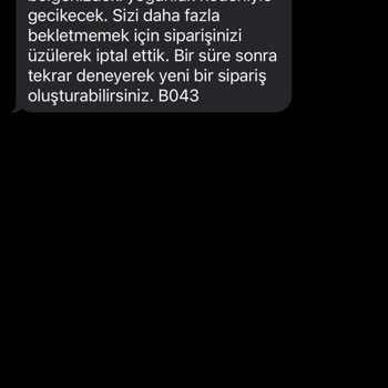 Yemeksepeti Bildirimsiz Sipariş İptali