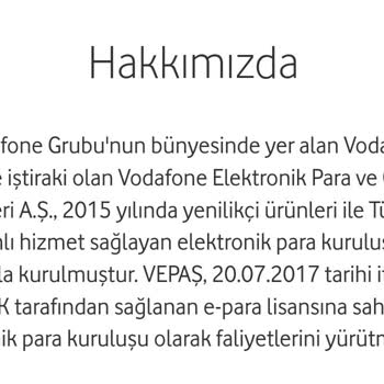 Teşekkür Ederiz Vodafone Vepaş