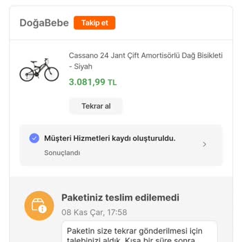 Hepsiburada Teslim Edilemeyen Kargo