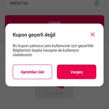 Yemeksepeti Kupon Kodu Sorumsuzluğu