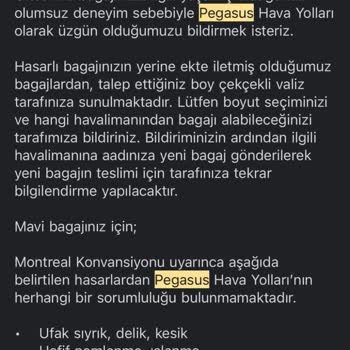 Pegasus Valizimi Kaybetti Ve Haklarımı Vermiyor