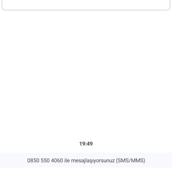 0850 550 40 60 Numaralı Telefondan Gelen SMS
