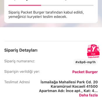 Packet Burger Siparişim Geç Ve Sorunlu Geldi