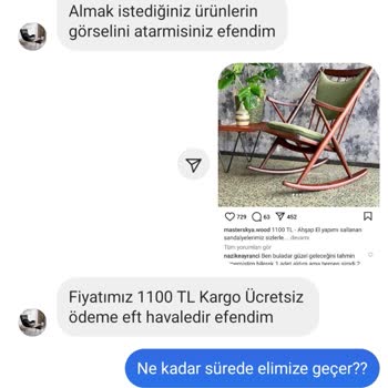 Masterskaya Wood (masterskya.wood) Instagram Alışverişinde Tatsız Deneyim