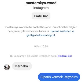 Masterskaya Wood (masterskya.wood) Instagram Alışverişinde Tatsız Deneyim