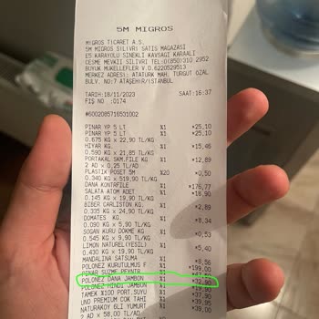 MİGROS-KÜFLÜ Polonez Dana Jambon