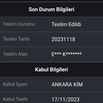 PTT Kargo PTT Teslim Edilmeyen Pasaport Teslim Edildi Diye Gösterildi.