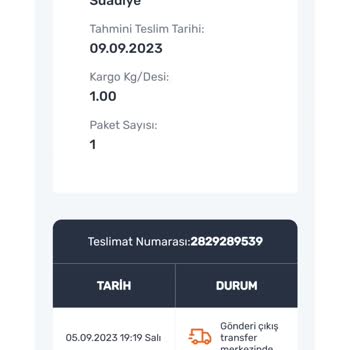 Sürat Kargo İkitelli Dağıtım Suadiye Şubesi