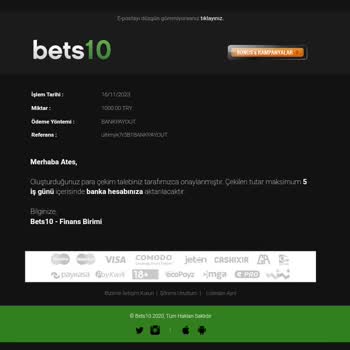 Bets10 Paranın Yok Olması