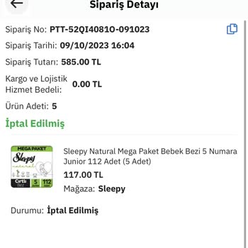 Epttavm'den Alışveriş Yapılına Sipariş Gelmiyor