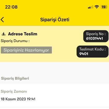 Cepte Şok Siparişim Gelmedi