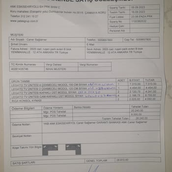 Enza Home TV Ünitesinin Yanlış Girilmesi