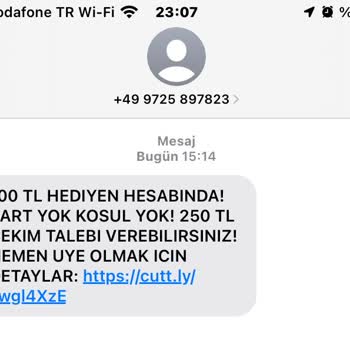 Vodafone Rahatsız Edici Mesajlar