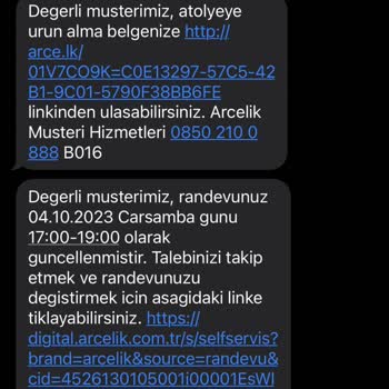 Arçelik Servisinin Sürekli Randevu Tarihini Değiştirip Gelmemesi