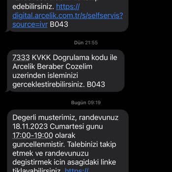 Arçelik Servisinin Sürekli Randevu Tarihini Değiştirip Gelmemesi