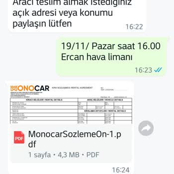 Monocar Rent A Car Kötü NİYETLİ, YANILTICI Sahte.