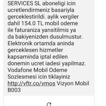 Vodafone Bilgim Dahil Olmadan Abonelik Oluşturuldu Ve Faturama Yansıtıldı