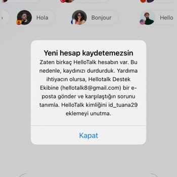 HelloTalk Hello Talk Giriş Problem