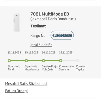 Beko Kurulum Yapılmayan Ürün