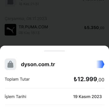 Dyson Sipariş Onayı Verilmemesi