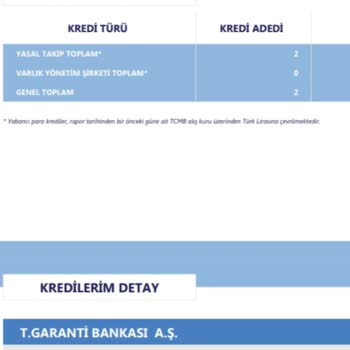 Garanti Bankası Hala Borç Görünmesi